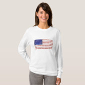 Chats drapeaux blancs rouges t-shirt femmes patrio (Devant entier)