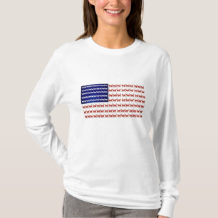 Chats drapeaux blancs rouges t-shirt femmes patrio