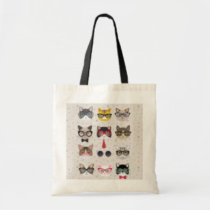 Chats drôles avec le sac fourre-tout à budget en