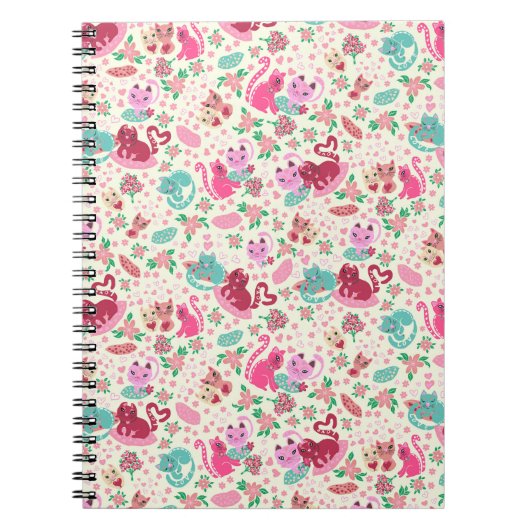 Chats en amour Cute Animaux Carnet (Devant)