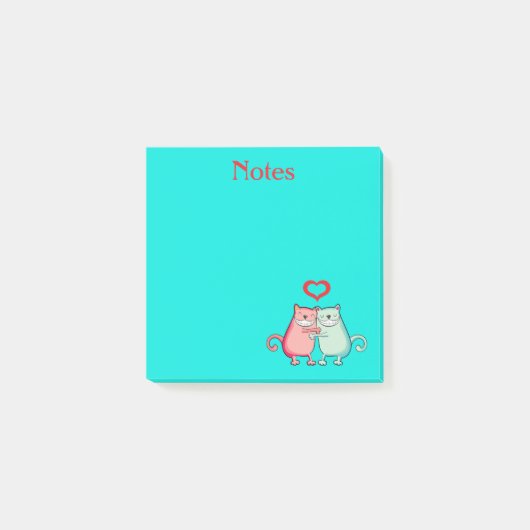 Chats en amour Post-It Notes (Devant)