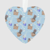 Chats en boîte et gouttes de lait sur bleu (dos)