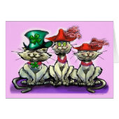 Chats en Casquette amusant (Devant horizontal)