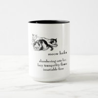 Chats en lambeaux : Haiku - Mug de boisson