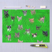 Chats en papier de soie de soie d'herbe (Artisanat)