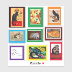 Chats en Sticker Art Célèbre