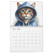 Chats en Sweat - shirt à capuche 2026 Calendrier 1 (Mar 2026)