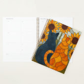 Chats en vitrail et conception d'art de tournesols (Devant avec enveloppe)