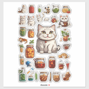 Chats et aliments Mega Sticker Bundle