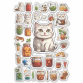 Chats et aliments Mega Sticker Bundle (Devant)