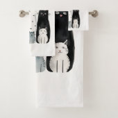 Chats et amis Aquarelle Gouache Illustration (En situation)