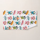 Chats et chiens à plume mignonne avec parapluies (Serviette à main)