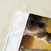 Chats et chiens serviette de plage. (En situation)