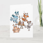 Chats Et Chiens Tombant Cartes De Voeux (Devant)