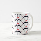 Chats et coeurs Café Mug (Devant droit)