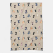 Chats et couteaux Serviettes de cuisine (Vertical)