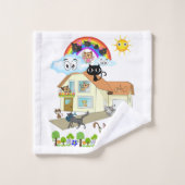 Chats et plus Chats Ensemble de serviettes de sall (Gant de toilette)