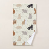 Chats et Points (Serviette à main)