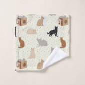 Chats et Points (Gant de toilette)