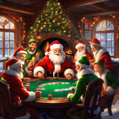 Chats et Santa Clause Tshirt Modèle