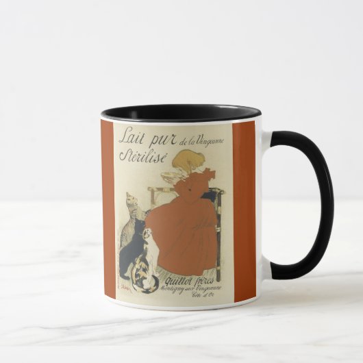 Chats et tasse de café (française) de fille (Droite)