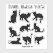 Chats Galore - Chat noir - Collection Sticker (Feuille)