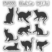 Chats Galore - Chat noir - Collection Sticker (Devant)