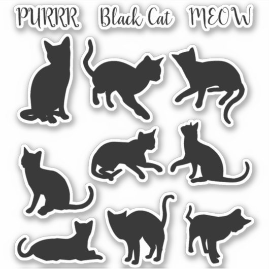 Chats Galore - Chat noir - Collection Sticker (Devant)