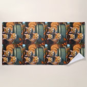 Chats Gingembre Plantes, Serviette de plage (Devant)