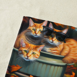 Chats Gingembre Plantes, Serviette de plage