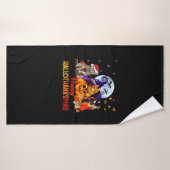 Chats Hallothanksmas Halloween Thanksgiving C (Serviette de bain)