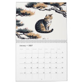 Chats Hanafuda - Calendrier mural de 12 mois du Ja (Jan 2027)