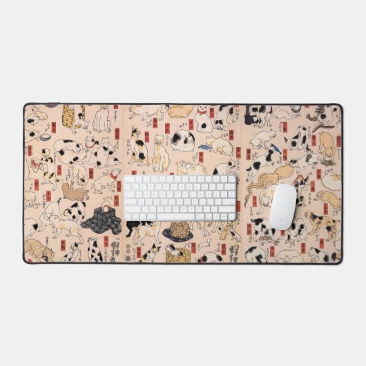 Chats Japonais de l'ère Edo, Kuniyoshi, Ukiyo-e (Clavier et souris)