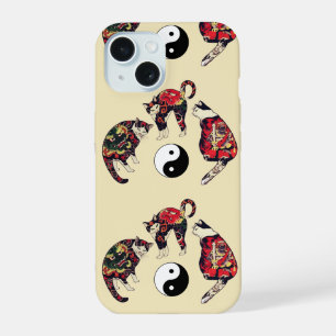 CHATS JAPONAIS, TATTOOS DE DRAGON ROUGE DIABLE, YI