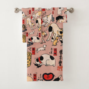chats japonais Ukiyo-e Funny kitty