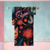 Chats jaune bleu rouge