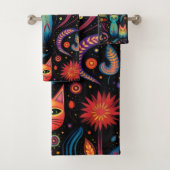 Chats jaune bleu rouge (En situation)