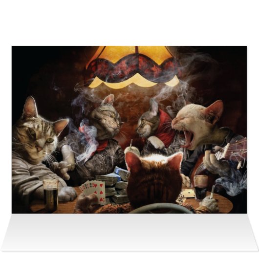 Chats jouant au poker (Intérieur Horizontal (Haut))