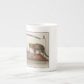 Chats jouant aux échecs sur une tasse de la Chine (Devant)