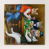 Chats Jouer Poker, Puzzle 676 Pièces (Horizontal)