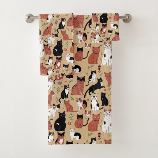 Chats joueurs sur un Arrière - plan Tan (En situation)