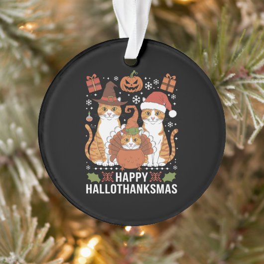 Chats Joyeux Hallothanksmas Halloween Noël  (Arbre)