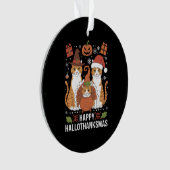 Chats Joyeux Hallothanksmas Halloween Noël  (devant)