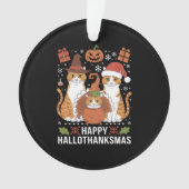 Chats Joyeux Hallothanksmas Halloween Noël  (devant)