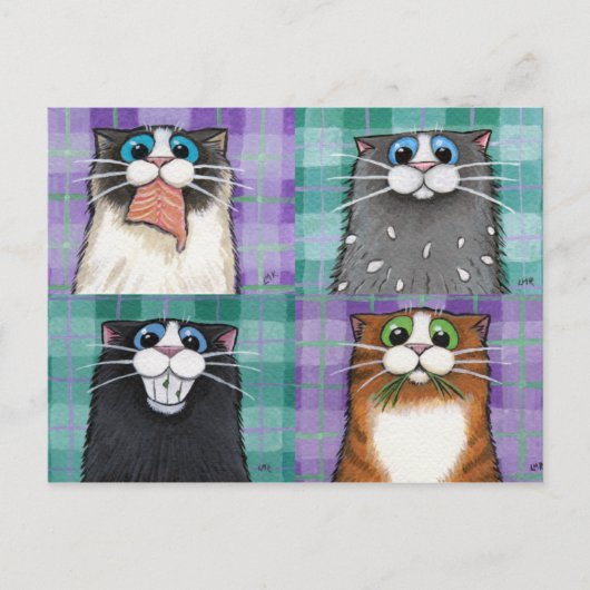 Chats Jusqu'À Pas De Bonne Carte Postale (Devant)