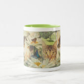 Chats Kitty et papillons Mug (Centre)