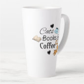 Chats, livres et café Cute Café Mug (Angle droit)