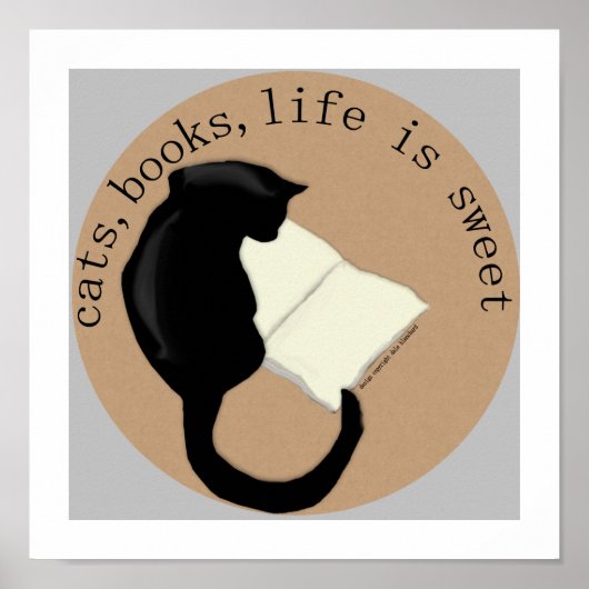 Chats Livres La vie est douce Poster v2 (Devant)