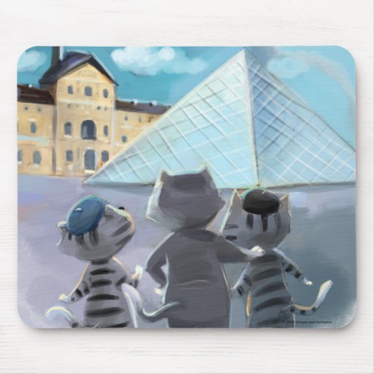 Chats Louvre Paris - Tapis de Souris (Devant)