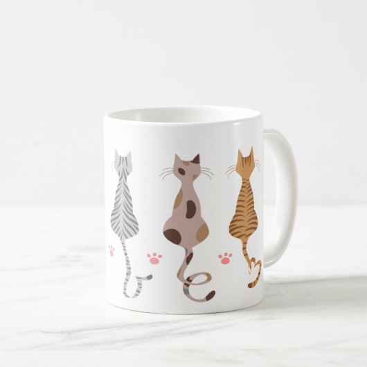 Chats Love Tails Mug (Devant droit)